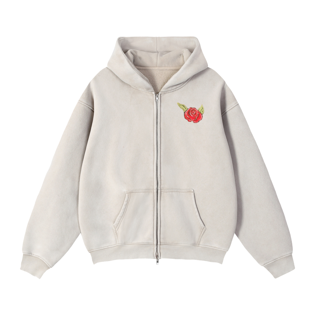Rose Zip-Up Hoodie