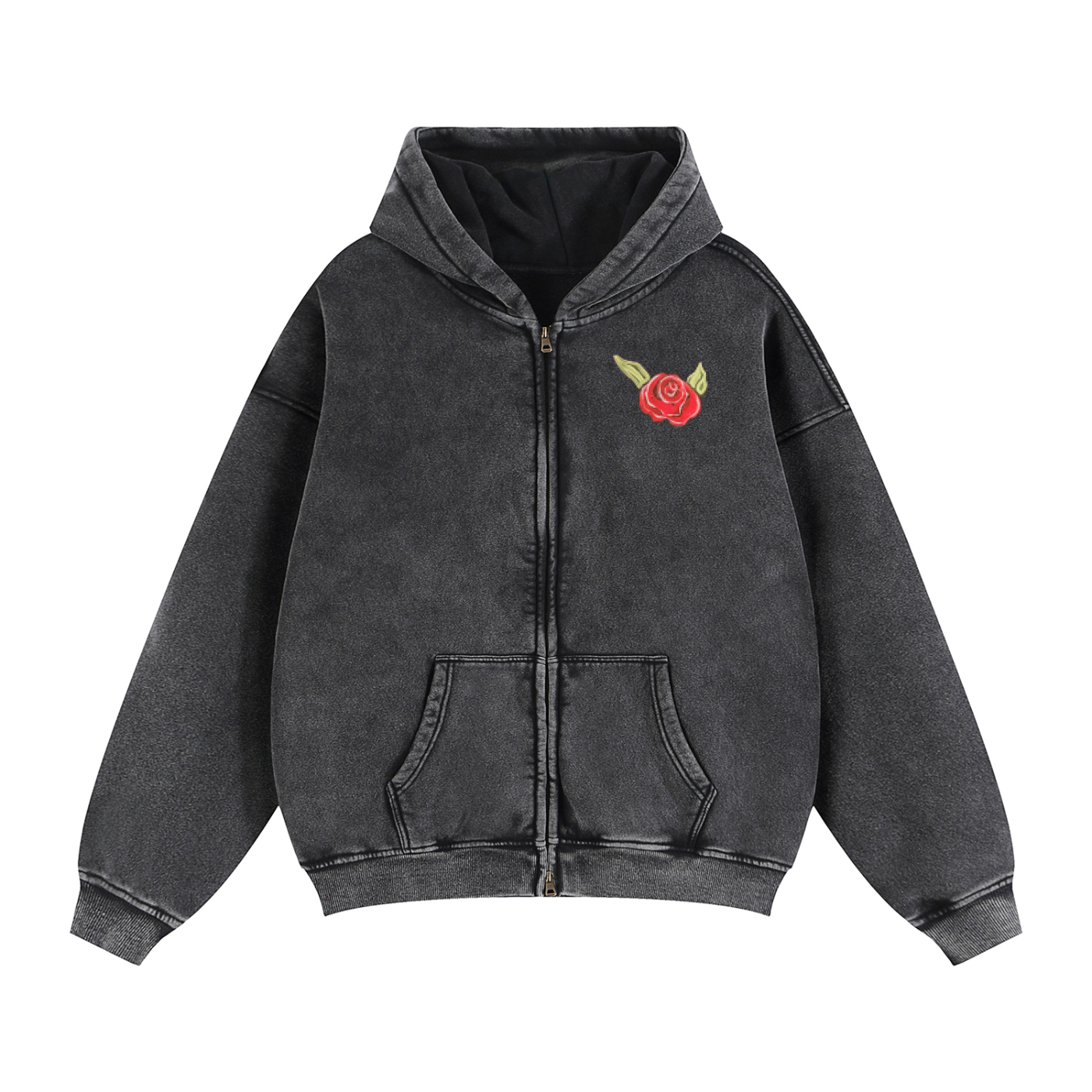 Rose Zip-Up Hoodie