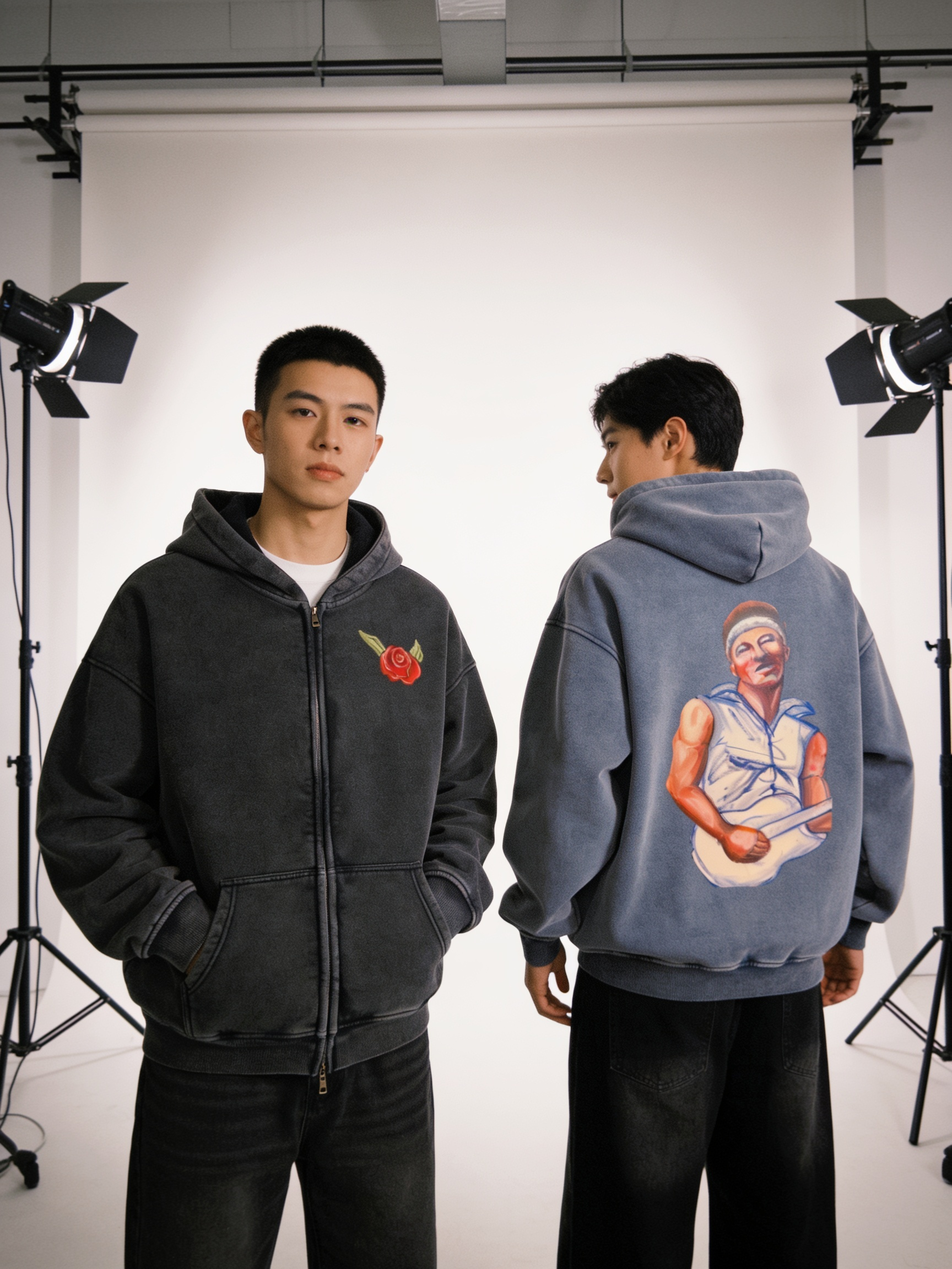Rose Zip-Up Hoodie